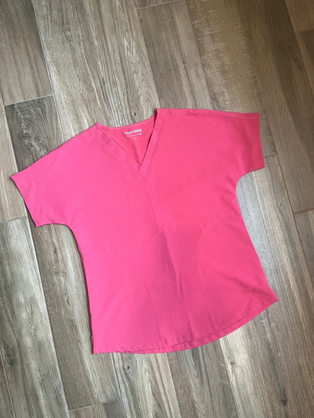 Mandala Women's V-Neck Tunic Top in Mauve Pink